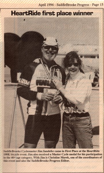 Ride - Apr 1994 - Tucson Bicycle Classic - winner Jim Sandefer - Progress